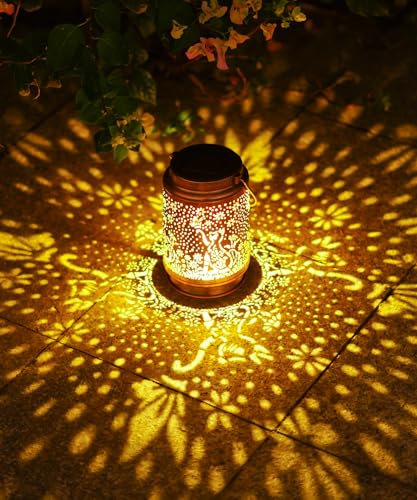 Yeomoo Katzen Deko Solarlampen für Außen Garten - Solar Lichterkette Aussen Solarleuchten Garten Geschenk für Männer Frauen Mama Geburtstag Wasserdichte Solarlampe Hängend für Terrasse Balkon Deko