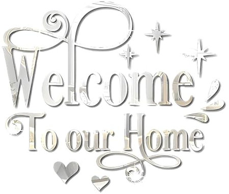 Panneau de bienvenue, autocollant mural « Welcome to Our Home » pour salon, chambre à coucher, canapé, TV, arrière-plan