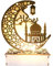 23GUANYI Ramadan Deko Lampe, Eid Mubarak Dekoration, Ramadan Dekoration, 3D hölzerne Ramadan Lichterkette Home Party Schlafzimmer für Muslime, Eid al-Fitr al-Adha Islamische Tischdekoration