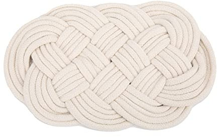 Presine Sottobicchiere Intrecciate in Filato di Cotone Fatte a Mano, Tovagliette da Cucina Resistenti Al Calore, Sottopiatti Tovagliette Rotonde Intrecciate, Ideali per Pentole