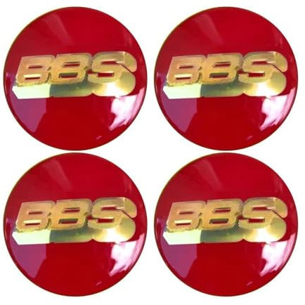 SANSHAOS Radnabenabdeckung Aufkleber Logo Radnabenkappen Zentralabdeckung Abzeichen für BBS 56MM 60MM 65MM 70MM 80MM, Nabendeckel Staubdicht Wasserdicht, 4 Stück,B-60MM