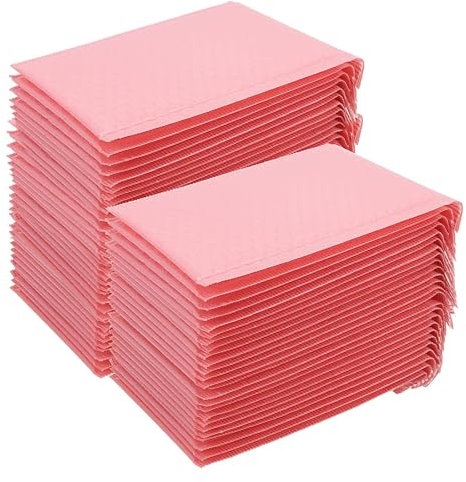 CHUIFAI 50 Stück 18 x 23 cm Poly Luftpolster Versandtaschen A5 Rosa, Din A5 Luftpolster Umschläge Gepolstert, Selbstklebend Versandtaschen Luftpolster Verpackung