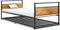 HOMEELIKE Ausziehbett Schwarz Metall 90x200 cm
