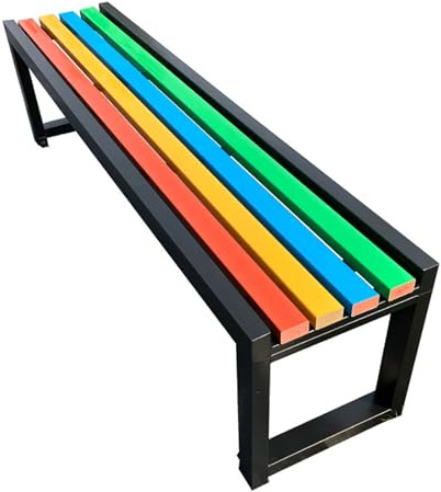 Meihkkud Parkbank,Vintage Sitzbank,Gartenmöbel,Gartenbank,für Hinterhof, Balkon, Pool, Terrassenbank Sitzbank Outdoor(150cm/59in,Black)