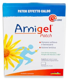 Arnigel Patch Corpo - Cerotti Effetto Caldo 24 ore, Arnica montana 6 Patch | benessere di muscoli e articolazioni, sollievo al corpo, azione lenitiva, effetto caldo, 24 ore, arnica, artiglio del diavolo