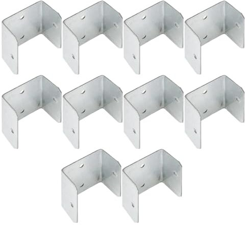 Sghtil Clips für Zäune – U-Flansch rostfrei | Befestigung in mehreren Winkeln, rostfrei, für Trennung von Gartenarbeit, Tischlerei, in der Landwirtschaft