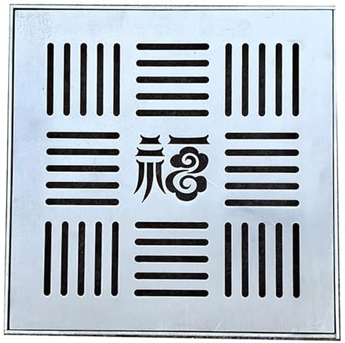 KLWQR Grille Evacuation Eau Exterieur, Couvercle de Regard en Acier Inoxydable, Plaque Egout de Drain Extérieur Durable Grille Caillebotis pour Égout, Trottoir de Jardin(20x20x3 cm/8x8x1 in)