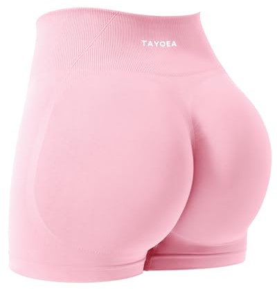 TAYOEA Sport Shorts Damen Scrunch Butt Lifting Gym Kurze Sporthose Push Up Booty Workout Kurze Leggings Seamless Radlerhose Damen für Yoga Fitness
