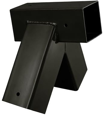 Relaxdays Schaukelverbinder, A-Form, 100°-Winkel, 90x90 mm Kantholz, pulverbeschichteter Stahl, Schaukelwinkel, schwarz