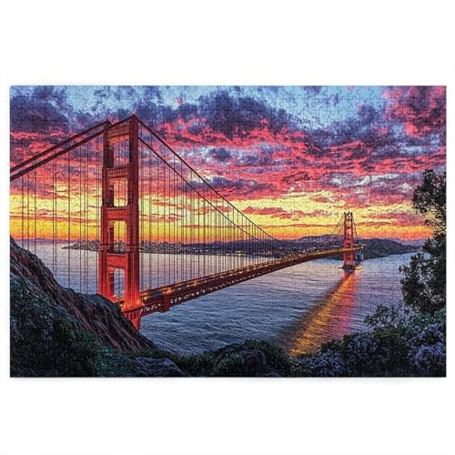 Puzzle 3000 Teile Erwachsene, Puzzle London 3000 Teile mit Geschenkbox, Holzpuzzle Erwachsene mit Naturholz, Geschenke für Frauen, Geschenke für Männer, Groß Holzpuzzle Deko Wohnzimmer, (Brücke) B-81