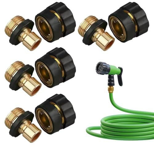 Wasserschlauch Schnellverbinder Passgenaues 4er Set mit 4 Dichtungen