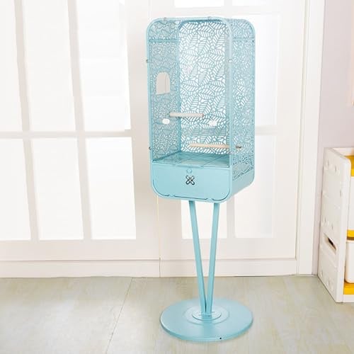 Stabiler Vogelkäfig mit Ständer für Sittiche, kleine bis mittelgroße Vögel, spritzwassergeschütztes Design
