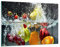 Decoracion Salon Frutas Agua Splash alimentos Vidrios decorativos 120x80cm Cuadro Sobre Vidrio Moderno Cocina Cuadros Pared Impresiones Impresión en Cristal Wall Art Prints Grande XXL GAA120x80-2972