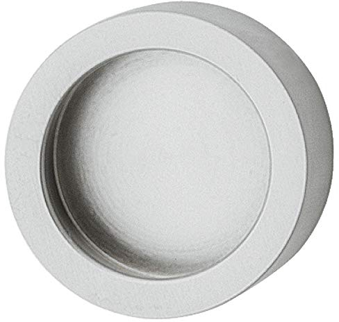 Gedotec Glastürgriff zum Kleben Möbelgriff Chrom matt Muschelgriff rund für Glastüren - H3705 | Metall Griffmuschel zum Aufkleben | Griff-Ø: 35 mm | 1 Stück - Design Schiebetür-Muschel für Zimmertüren