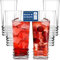 CRYSTALIA Luxury Water Glasses Set of 6, 330ml Square Glass Drinking 100% LEAD & CADMIUM FREE Tall Drinking Glasses Cocktail, Juice Glasses, Highball Glasses Set of 6, Hiball Glasses, Tumbler Glasses