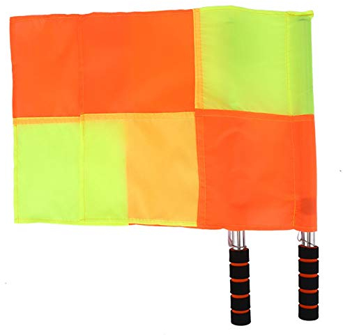 VGEBY Schiedsrichter Linesman Flagge, 2PCS Fußball Schiedsrichter Flagge Schiedsrichter Linesman Flagge mit Aufbewahrungstasche