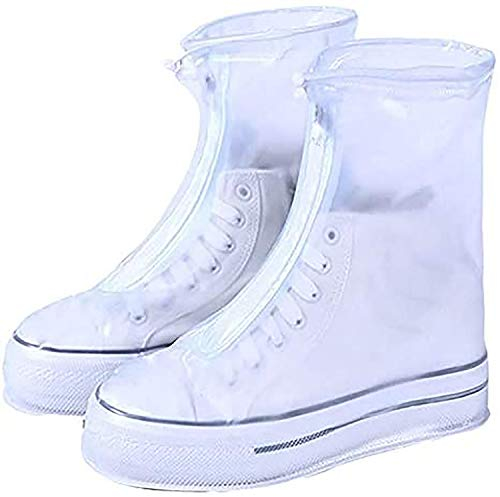 Copriscarpe Impermeabili Trasparenti, Copriscarpe In Plastica Antiscivolo Riutilizzabili In Silicone Pvc Per Pioggia E Neve, Protezioni Per Scarpe Per Bambini, Uomini E Donne (L)