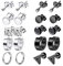 Bhina 10 Paires Boucle D’Oreille Homme Noir Diamant,Acier Inoxydable D’Oreilles Anneau,Noir Zircone Boucle D'Oreille,Femme Clou D’Oreille Noir,Pour Le Cartilage D'Oreille Ou D'Autres Parties