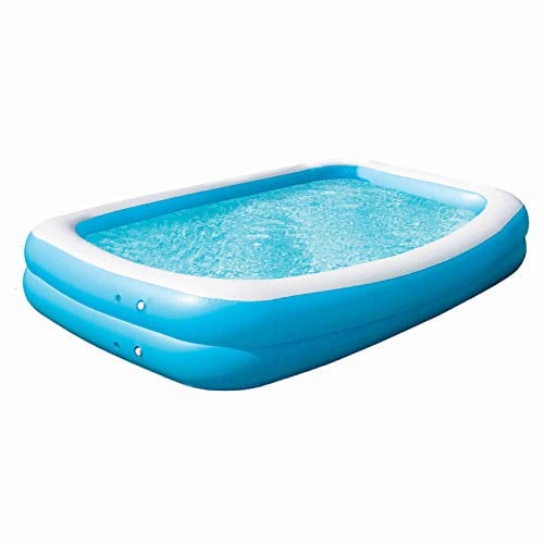 VFM - Large Paddling Pool Inflatable - 2. 6M Jumbo Family Pool, Blue, Paddling Pools for Adults, Pool Inflatable, Swimming Pool, Swimming Pools for Kids