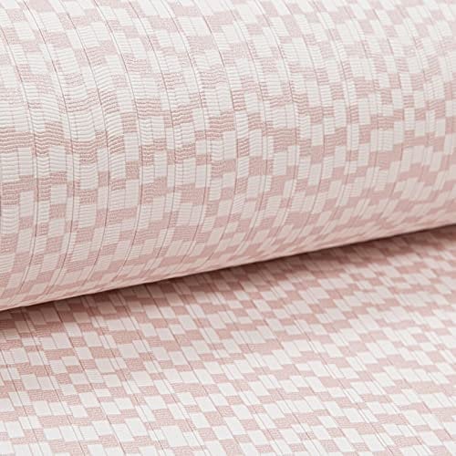 SOPHIE LAURENCE Blush Pink White Geometric Vinyl Textured Wallpaper Roll Living Room Bedroom Paste The Wall