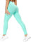 RIOJOY Scrunch Butt Leggings Damen High Waist Seamless Push Up Booty Leggins Hose für Sport Yoga Fitness Gym Workout, Türkis S