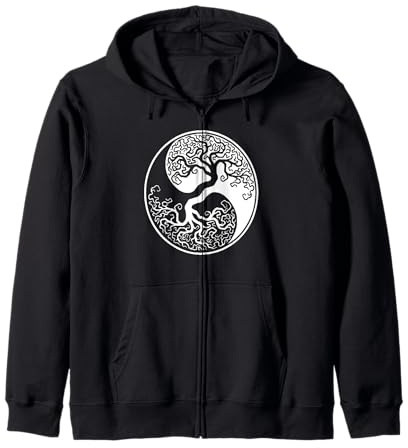 Arbre de vie Yin Yang Sweat à Capuche