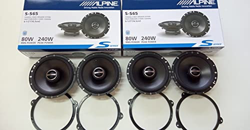 Kit de altavoces Alpine S-S65 para BMW Serie 3 E46 98-06 con adaptadores y soportes
