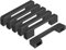GUWINA Kitchen Cabinet Handles 96mm, 6 Cupboard Door Handles, Modern Furniture Handles for Drawers Zinc Alloy, Drawer Pulls for Kitchen Bathroom Bedroom (Black (98mm))