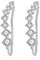 MenYiYDS Damen Ohrklemme Bogen mit 7 Zirkonia Strass mit Zirkonia Glitzer Strass Steinen Ear Cuff Ohrringe Ohrstecker Ohrmanschette Ohr Kletterer für Frauen Mädchen