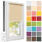 Estika Estor Enrollable sin taladrar - 70 cm x 220 cm - Cremoso - instalación con Abrazaderas, Estor para Ventanas de Interior, mampara de privacidad para Ventanas y Puertas de balcón