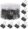 Foldback Klammern 100 Stück, Schwarz 19mm Binder-Clips, Büro-Metall-Klammern für Papierarbeiten, Papierbinder-Klemmen für Schule, Heimbedarf