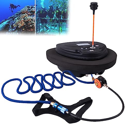 Sistema De Ventilador De Buceo, Tanque De Buceo Recargable Portátil, Compresor De Aire A Prueba De Agua, Buceo Sin Tanques Ventilador De Buceo para Respiración Subacuática,Black