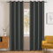YSTELLAA Gardinen Vorhänge 2er Set, 140×300cm, Verdunklungsvorhänge Mit Ösen, Thermovorhang Kälteschutz Blickdicht, Schallschutz Vorhang Schlafzimmer, Outdoor Vorhang, Grau