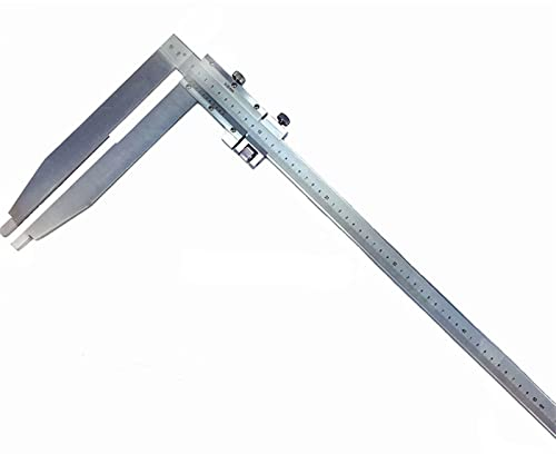 Calibrador Vernier resistente de mandíbula larga de 0-500mm x 250mm con regla de herramientas de medición de mandíbula de punta