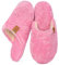 EverFoams Damen Scuff Hausschuhe Gemütlich Weiches Flauschiges Kunstalpaka Memoryschaum Leichte Rutschfeste Pantoffeln Heißes Rosa, 38-39 EU