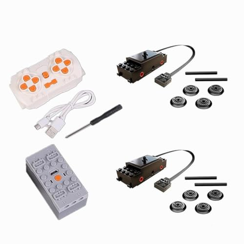 YLtremker Technik Power Functions Set, Technik Zug Fernbedienung Akku Motor Kit Klemmbausteine Zug Refit Batteriebox Motor Zubehör Set