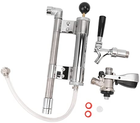 NDNCZDHC Pompe à Bière De 8 Pouces, Système S, Pompe à Fût, Pompe à Main De Fête En Acier Inoxydable Avec Robinet Et Tuyau, Distributeur De Bière Pour la Maison