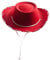 2024 Roter Cowboyhut, 1 Stück, Requisite für Kinder für Urlaub, Verkleidungen, Party, Baseballmütze, Kuh, Cowboyhut für Damen, Rot, Einheitsgröße