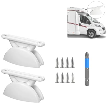 SIGANDG 2 Paires Bloc Porte Caravane en Plastique, Bloque Porte Camping Car, Retenue de Porte Caravane, T Forme Arret de Porte Camping Car pour Cargo Remorque RV Bateaux