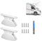 SIGANDG 2 Paires Bloc Porte Caravane en Plastique, Bloque Porte Camping Car, Retenue de Porte Caravane, T Forme Arret de Porte Camping Car pour Cargo Remorque RV Bateaux