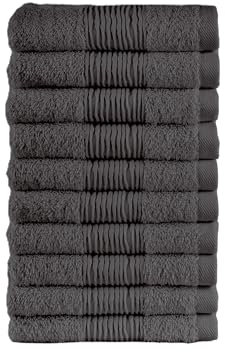 Casalina Premium Towels. Gant de Toilette Leona 30 x 30 cm, Anthracite, Serviettes éponge, Serviettes de Bain, Serviettes d'invité et Gants de Toilette. Qualité 550 g/m². 100% Coton