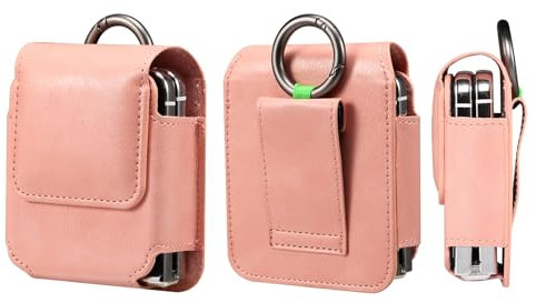 Compatible avec Huawei Pocket 2/Pocket S/Nova Flip/P50 Pocket Étui de Téléphone Cuir avec Passant de Ceinture, Sac de Ceinture Homme pour Smartphone Compatible avec Samsung Galaxy Z Flip 6/5/4/3/2/5G