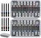 Hi-Spec 36-tlg. Schrauber Bit Set – 75 mm Hex-Schaft Bits mit Sicherheits-Torx, Square und XZN – Hochwertiges Zubehör für Akkuschrauber in praktischer Bit-Box