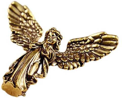 Alipis Engel Ornamente Engel Tortenaufsatz Amor-engelfiguren Mini-feenfiguren Kleine Engelsfiguren San Arcangel-Statue Schutzengel-Statue St.- Feengarten Zubehör Golden Messing