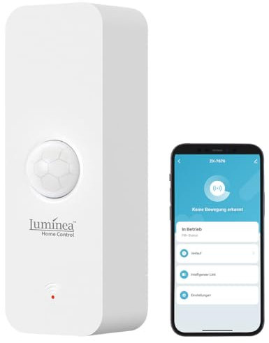 Luminea Home Control Bewegungmelder: WLAN-Indoor-Bewegungsmelder zum Auslösen von smarten Szenen (WLAN Bewegungsmelder Smart Home, intelligente, Kabellose Stehlampe)