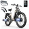 Shengmilo-S700 26×3,0-Zoll-Elektrofahrrad, E-Bike mit zwei Motoren, maximale Reichweite 70 km, abnehmbarer 17,5Ah-Akku von SAMSUNG, hydraulische Bremsen, Doppelschulter-Vorderradgabel, LCD-Farbdisplay