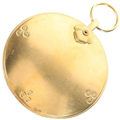 IMIKEYA Mini Feng Shui Bagua Spiegel aus reinem Kupfer Chinesen Konvexer Spiegel hängender Spiegeln spiritueller Bagua Messing Golden, 5 cm Durchmesser