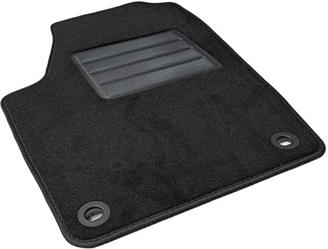 DHCarMats Fahrerseitenmatte für Volkswagen Polo 9N 9N3 2001-2009 | Rutschfeste Unterseite, hergestellt in Italien, einzelne Fahrerseite