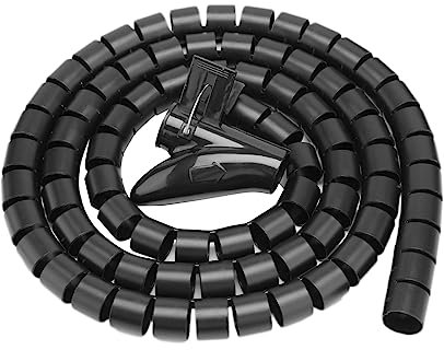 Tuyau de Gestion de Câbles à Enroulement en Spirale, Tube enroulé de Ligne D'enveloppe de Fil, Longueur de 1,5 M à 3,0 M en Option, Largeur de 16 Mm, 22 Mm, 28 Mm en Option, (1,5