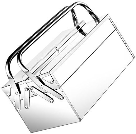 BAZEITFLOW Wheeled Tool Box Storage Case Folding Toolbox for Household Tools for Men